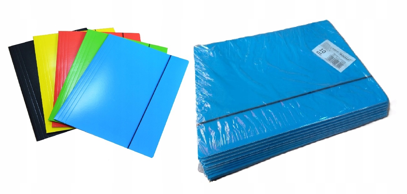 teczka z gumką 10szt. KOLOR A4 — 4