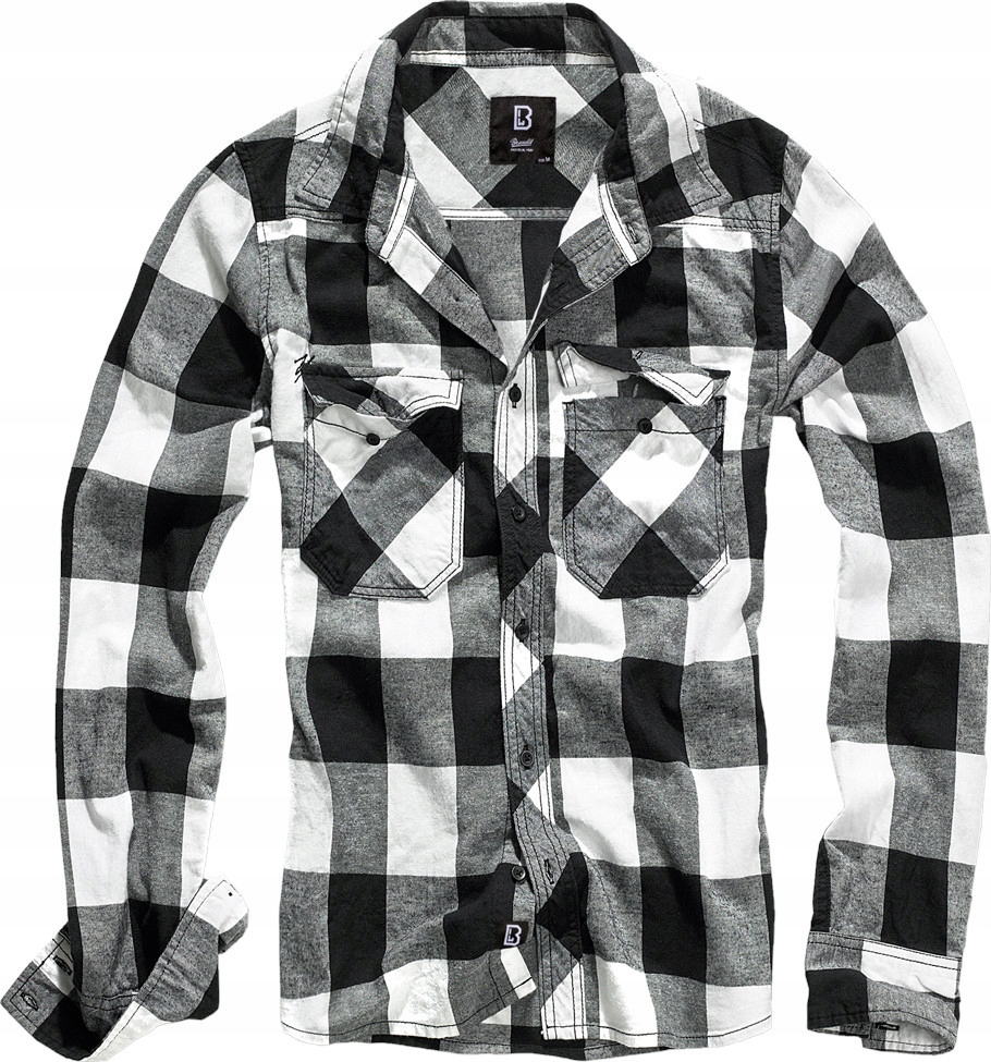 Koszula Brandit Checkshirt white/black M