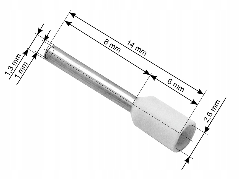 

Konektor izolowany tulejka 0,5/8 mm 100 sztuk
