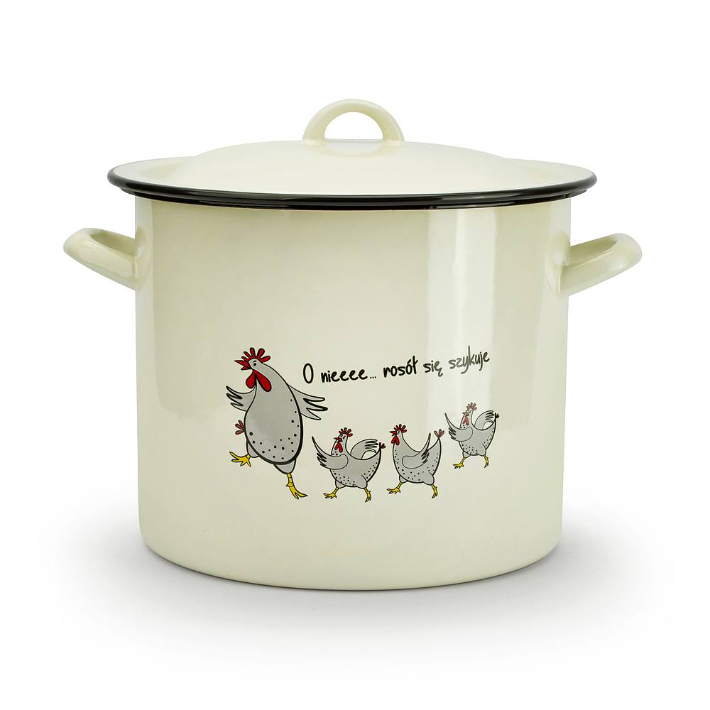 

Duży garnek do rosołu tradycyjny Silesia Kurki 10L