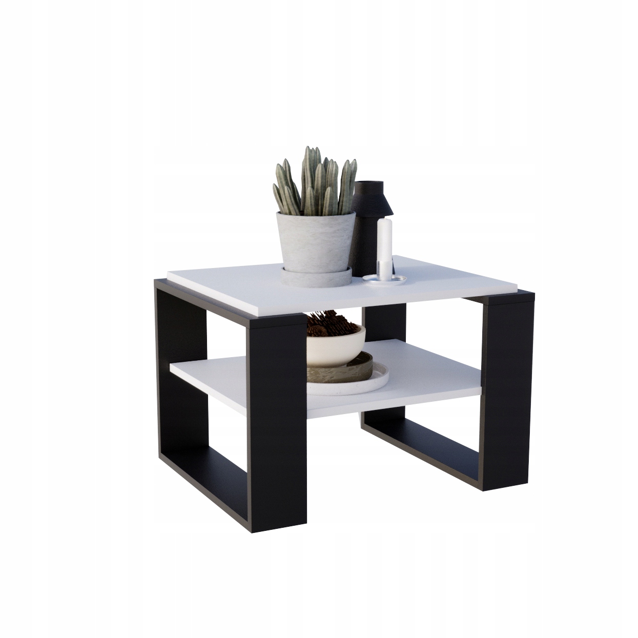 Stylový stolek Kaja, moderní bílý obývací pokoj, top