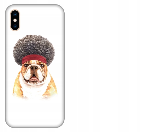

Etui pokrowiec iPhone Xs Max Bulldog afro pies akw