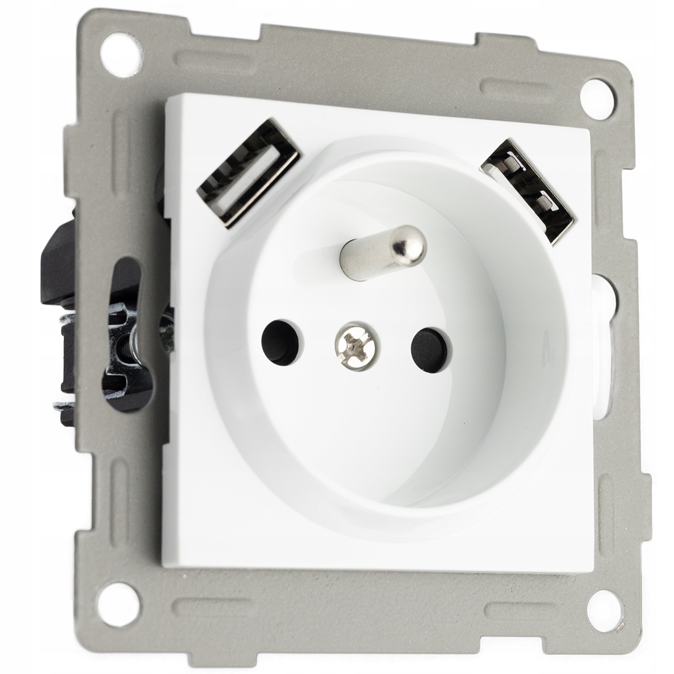 

Gniazdko do ramek 230V z Bolcem 2x Usb Premium