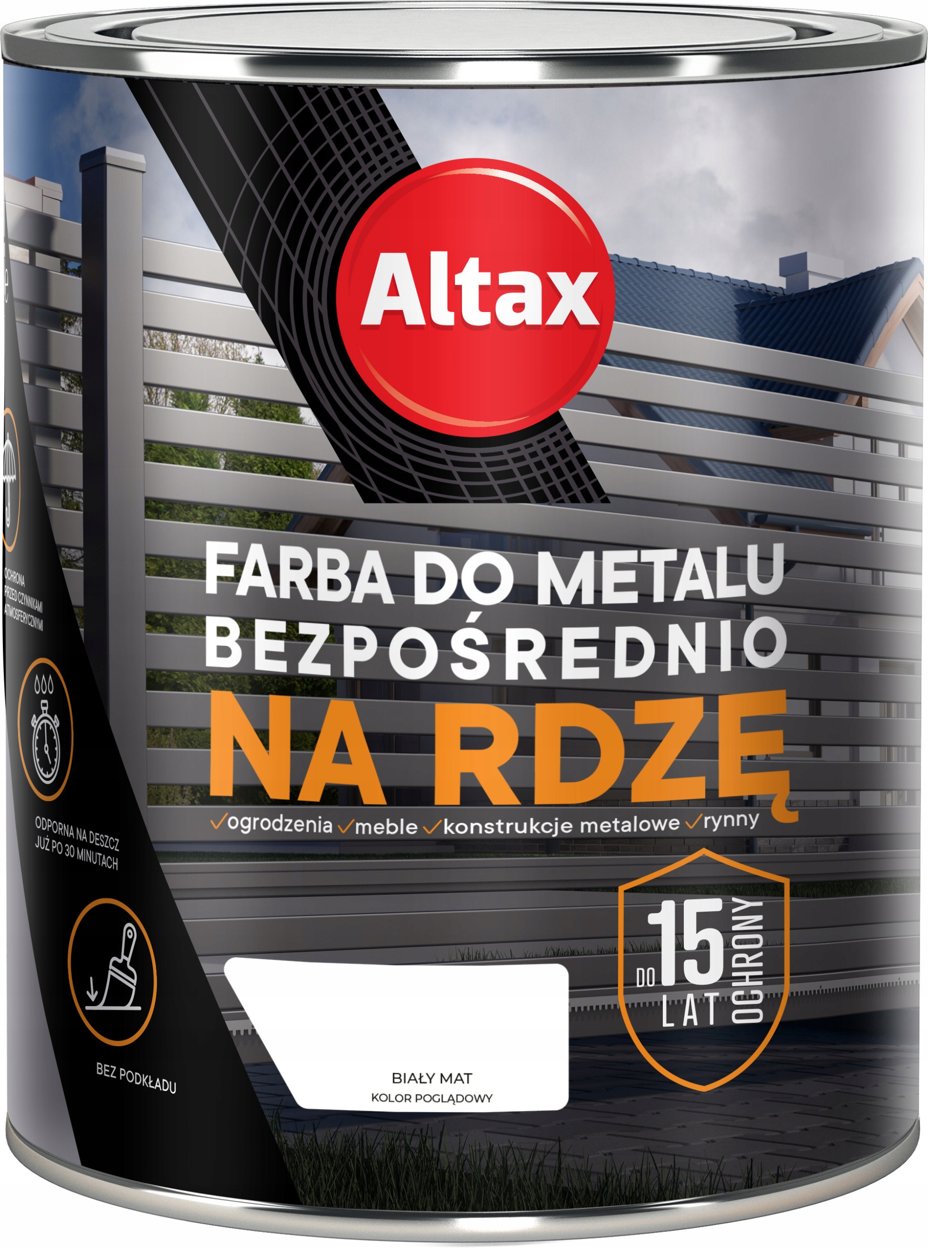 ALTAX Farba do metalu 750 ML BIAŁY MAT