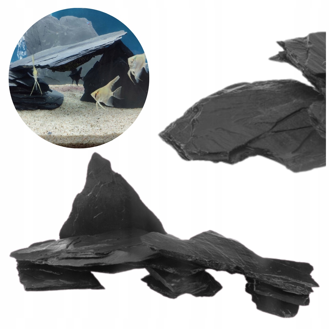 24 kg Sada kamenů pro akvárium Břidlice Černá