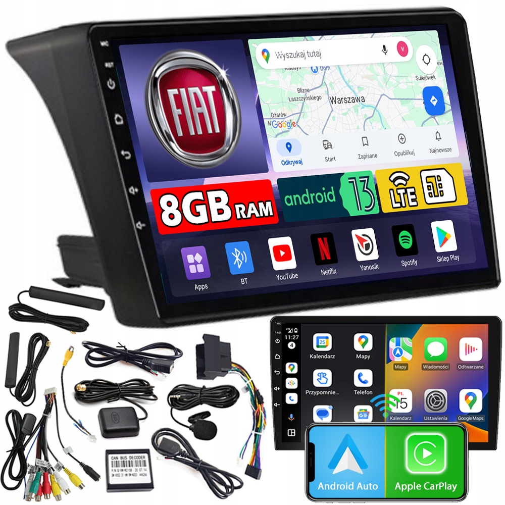 Autorádio Ncs ZQ9 Fiat Ducato 2007-2015 Android Navigácia 8GB Lte