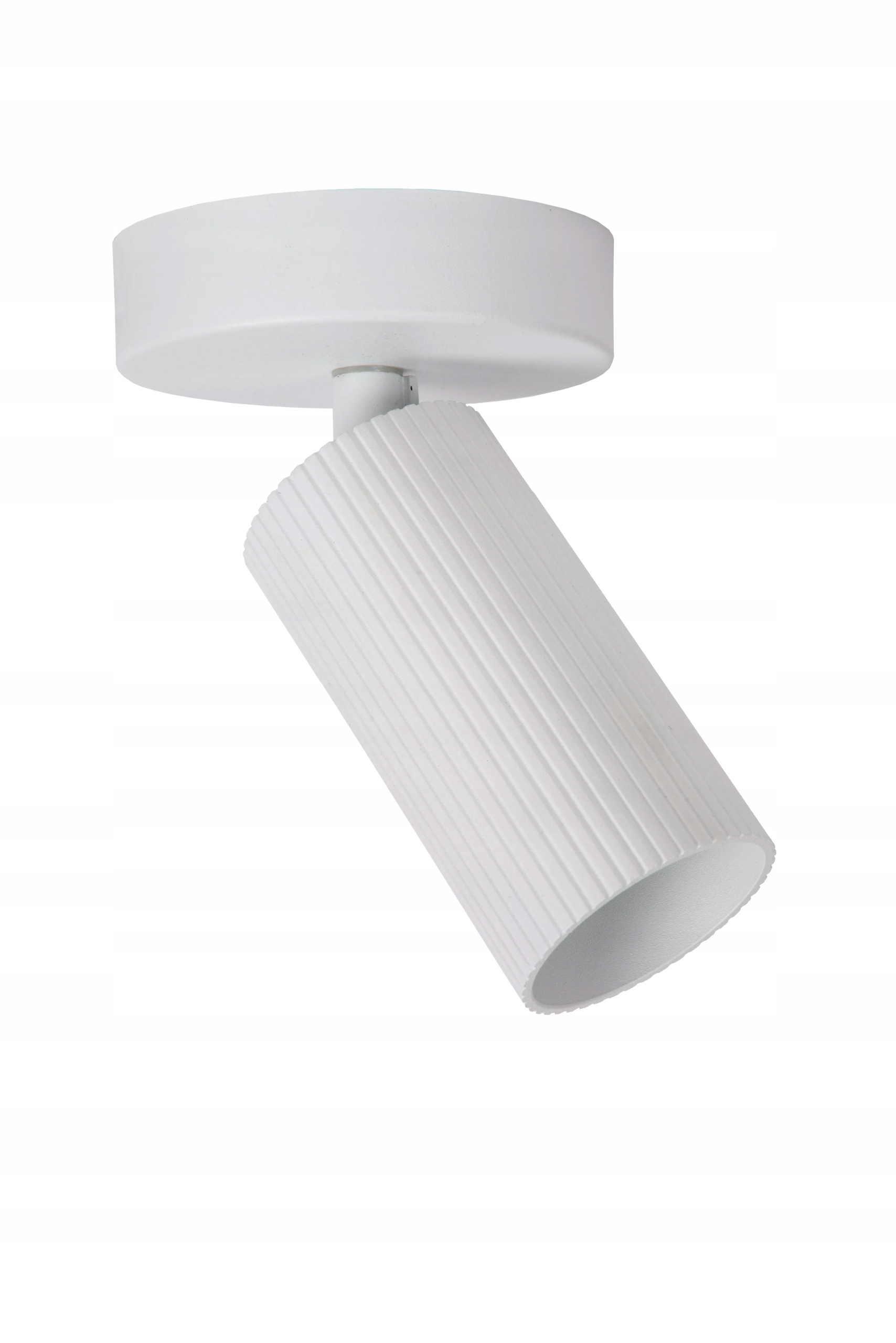 Stropní bodová lampa s nastavitelným reflektorem, bílá trubka Lucide