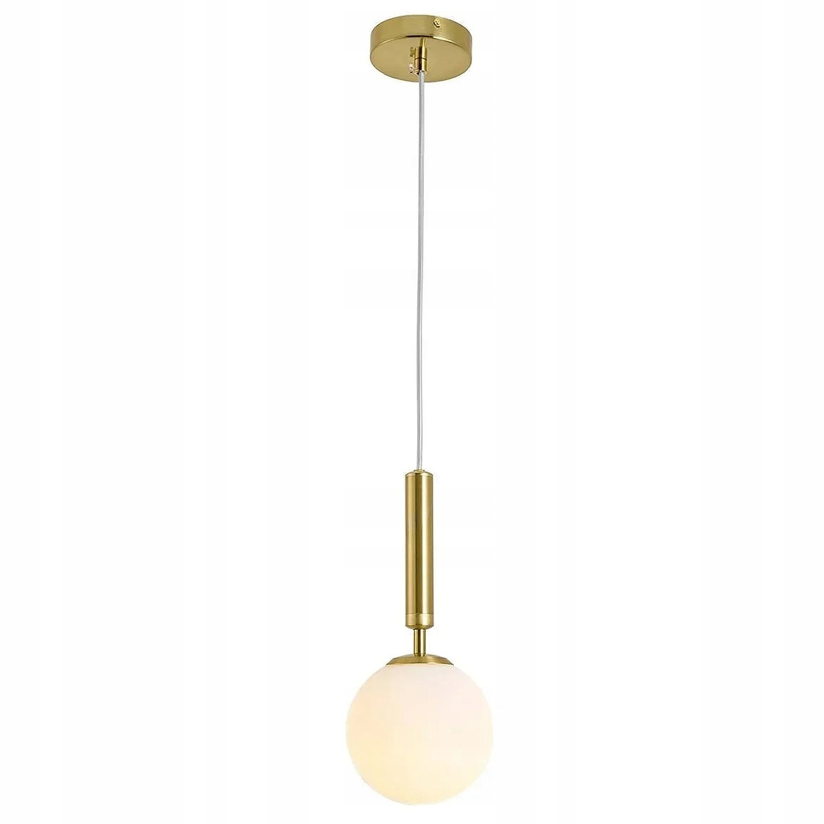 Závěsná lampa Zlatá Bílá Mléčná Skleněná Kula G108-1W 1 -světelné body E27