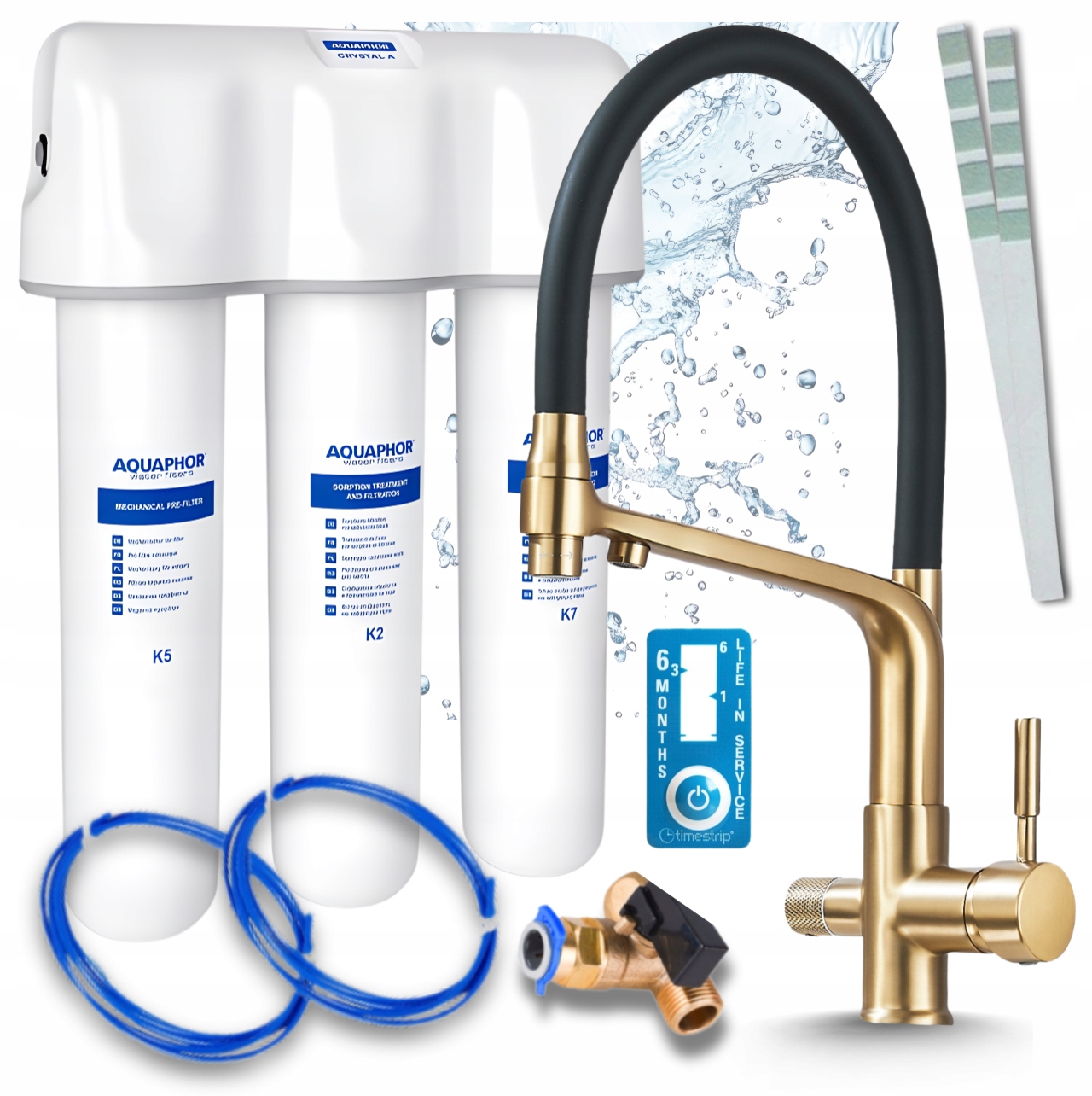 Systém Filtrácie Vody V Dome A Kuchynská Batéria Z Brúseného Zlata