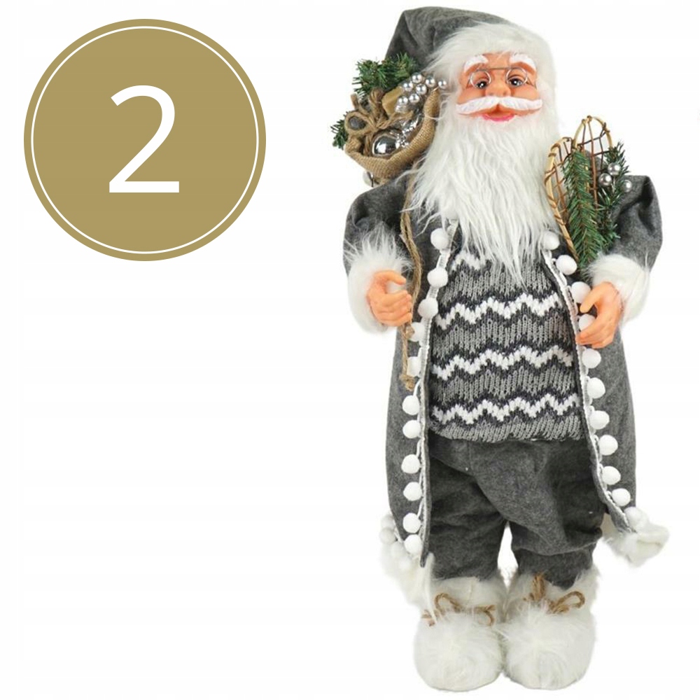 DUŻY MIKOŁAJ STOJĄCY FIGURKA OZDOBA ŚWIĄTECZNA Szerokość produktu 25 cm