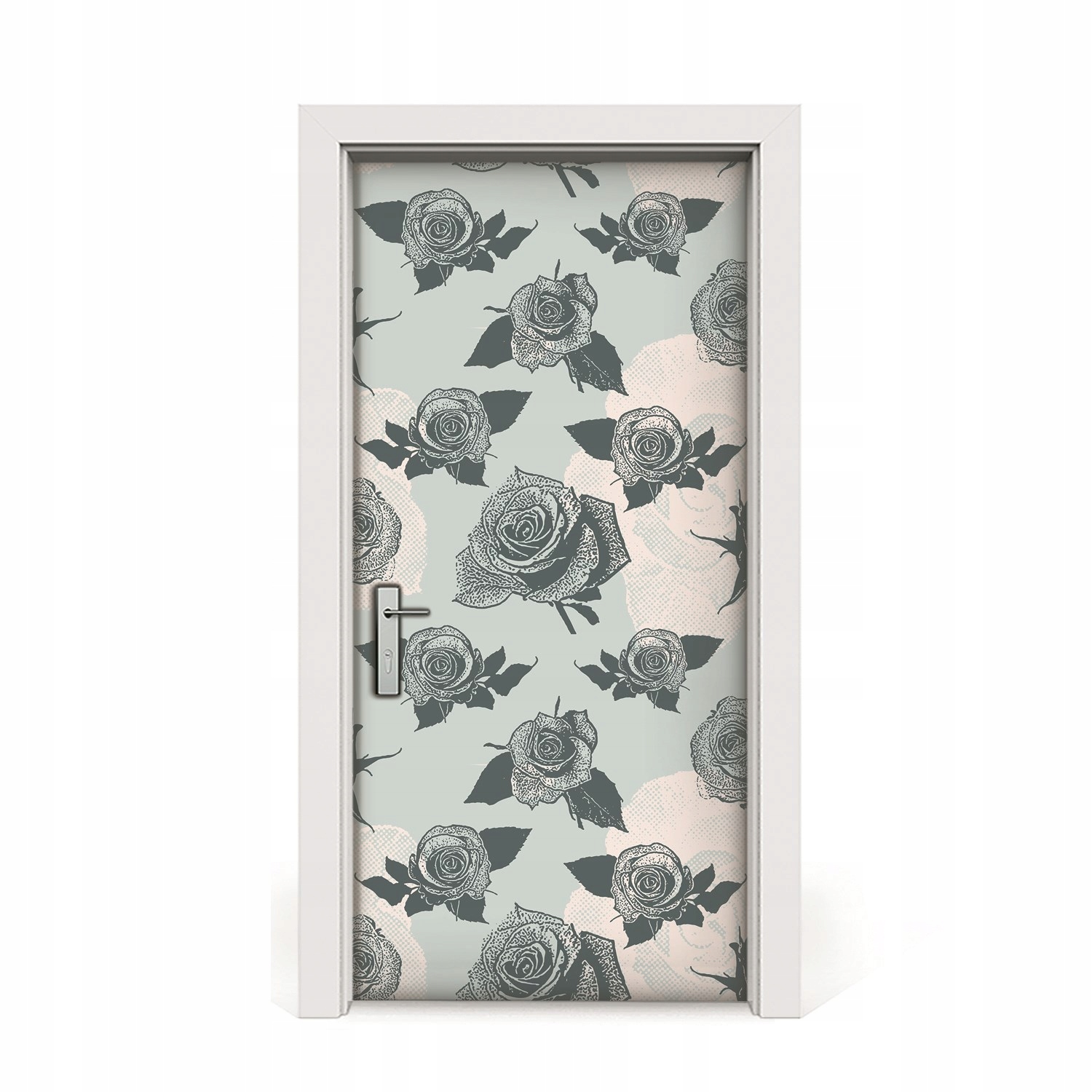 

Naklejka na drzwi okleina Róże retro 95x205