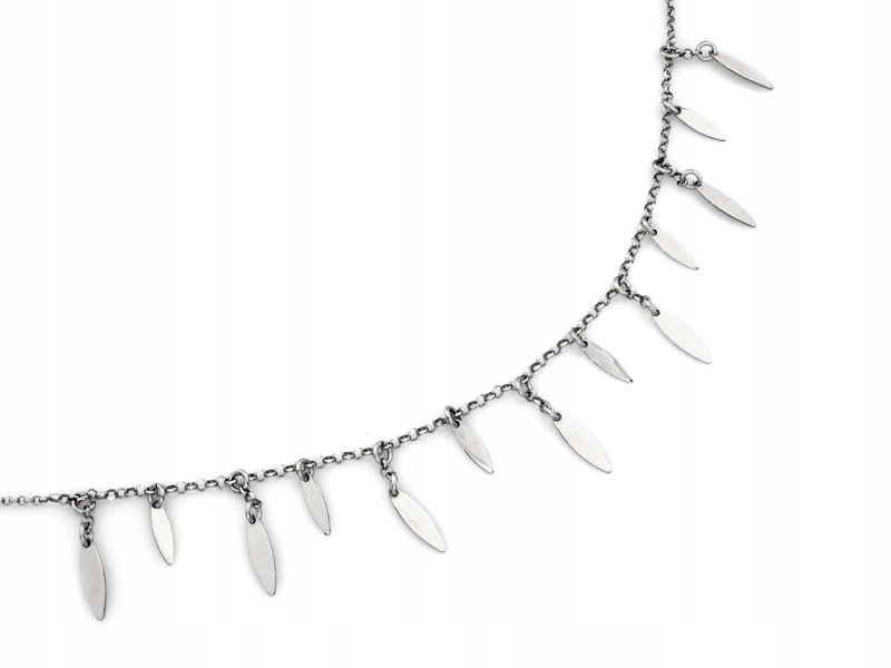 Stříbrný náhrdelník 925 s podlouhlými módními přívěsky r45 jako dárek