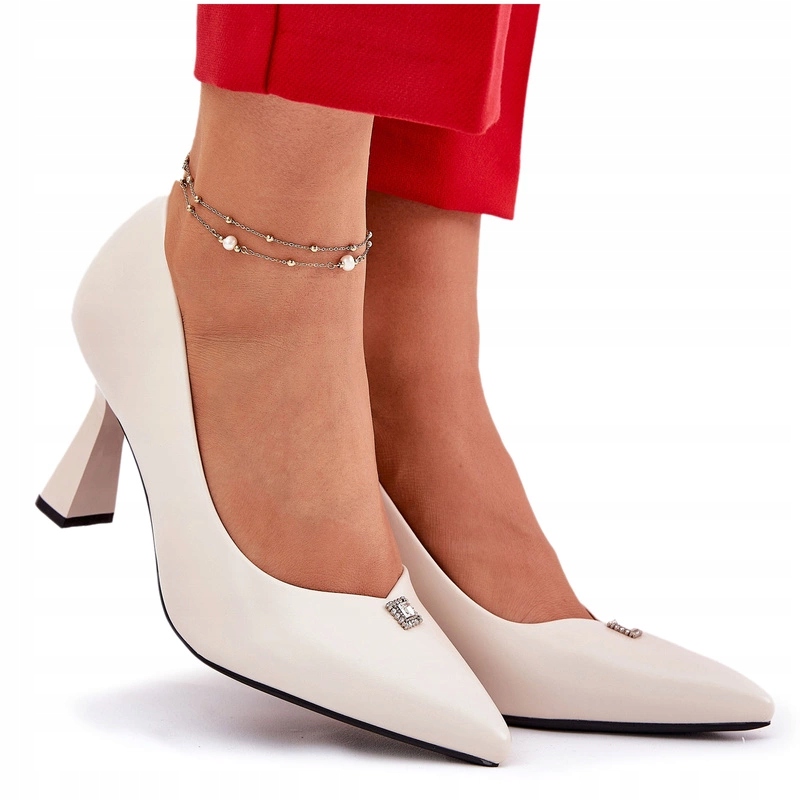 Lodičky Na Rozšířeném Podpatku Elegantní Vinceza 62222 Béžové 36