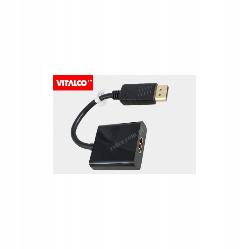 ADAPTER DISPLAYPORT NA HDMI DISPLAY PORT VITALCO Sklep, Opinie, Cena w Allegro.pl