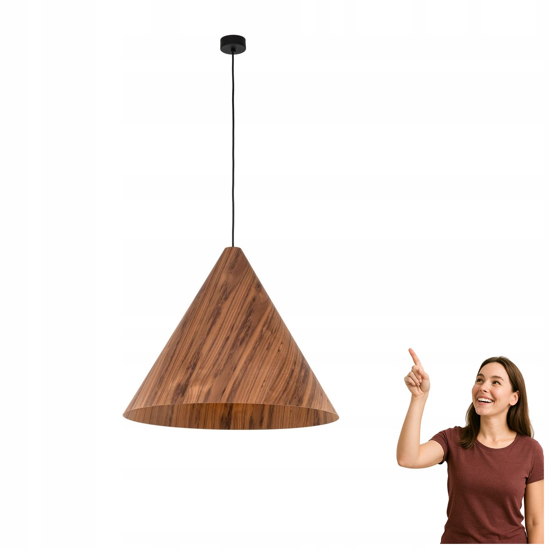 Závesná lampa Solis Wood Dub tmavý 10598 Tk Lighting