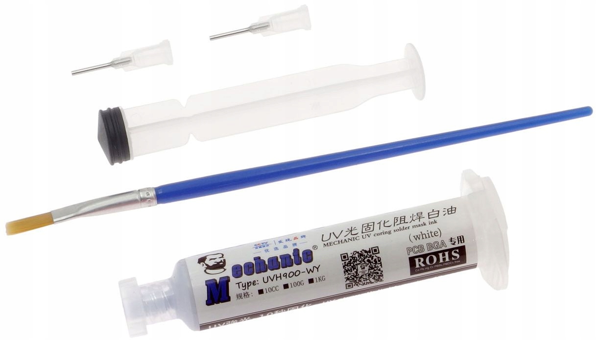 Solder Mask SOLDERMASKA LVH-900, lakier UV, biała, Mechanic, MECH-017