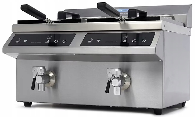 Indukční fritéza 2 x 8 l s kohoutkem Maxima 09371095