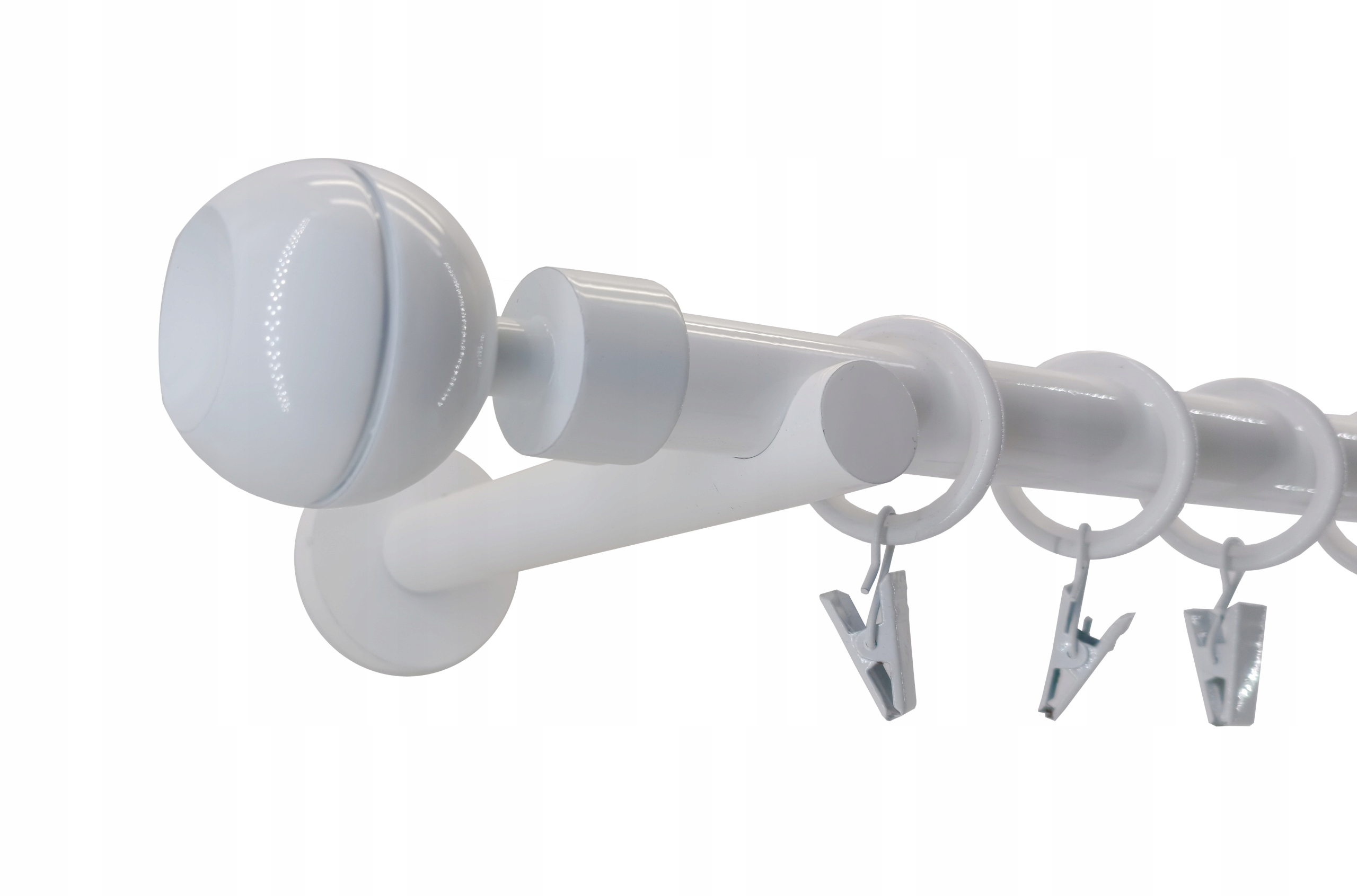 Garnýž Jednoduchý Kovový, bílá barva, mix hrotů 19 mm, 140 cm