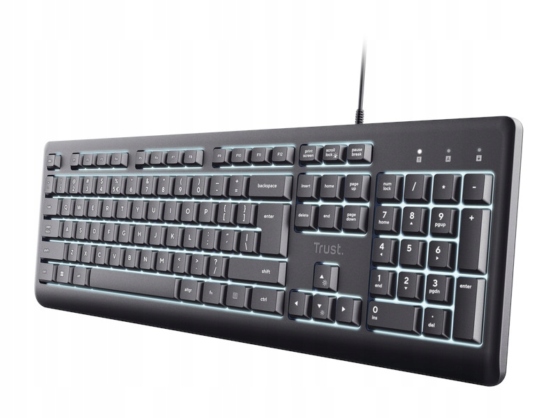 Klawiatura Trust Primo Silent Usb-c Usb-a Czarny
