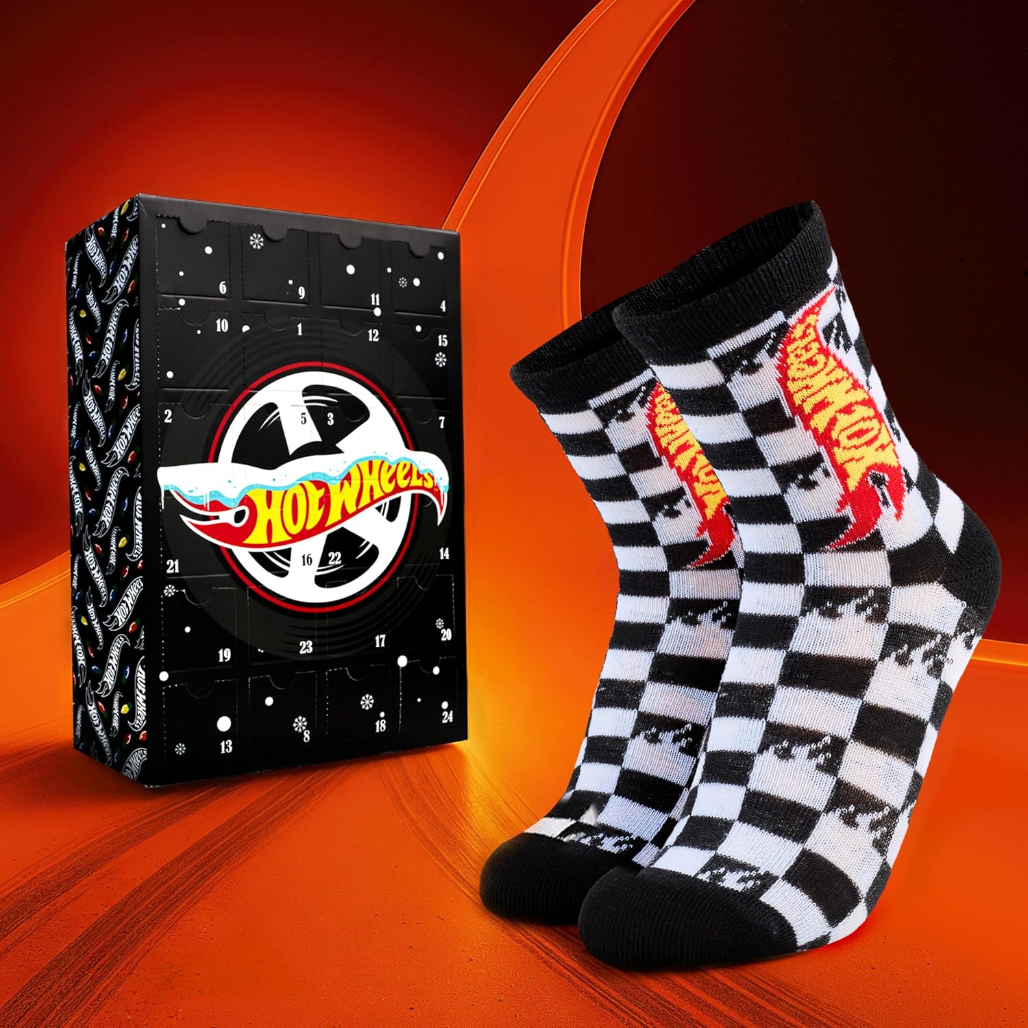 Адвент-календарь Hot Wheels, 12 пар носков для мальчиков — фото 2