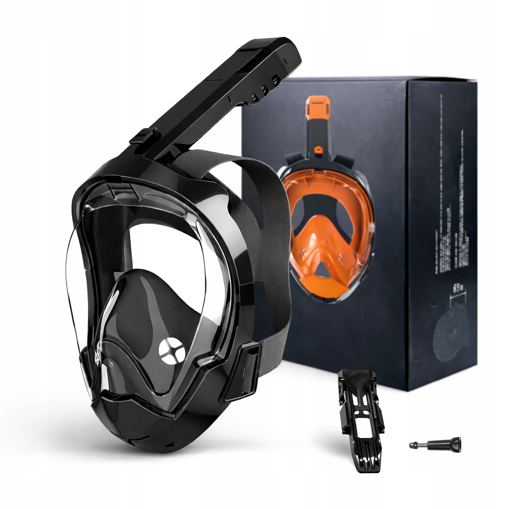 Maska Pełnotwarzowa do Snorkelingu Peytech 180° Sucha Rurka L/XL GoPro Dji