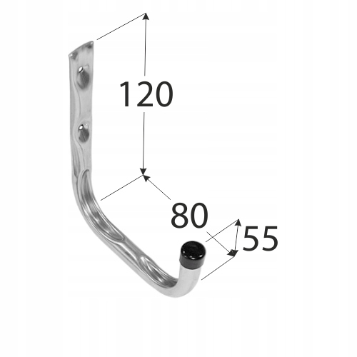 Hak do garażu pojedyńczy 80mm mocny POLSKI