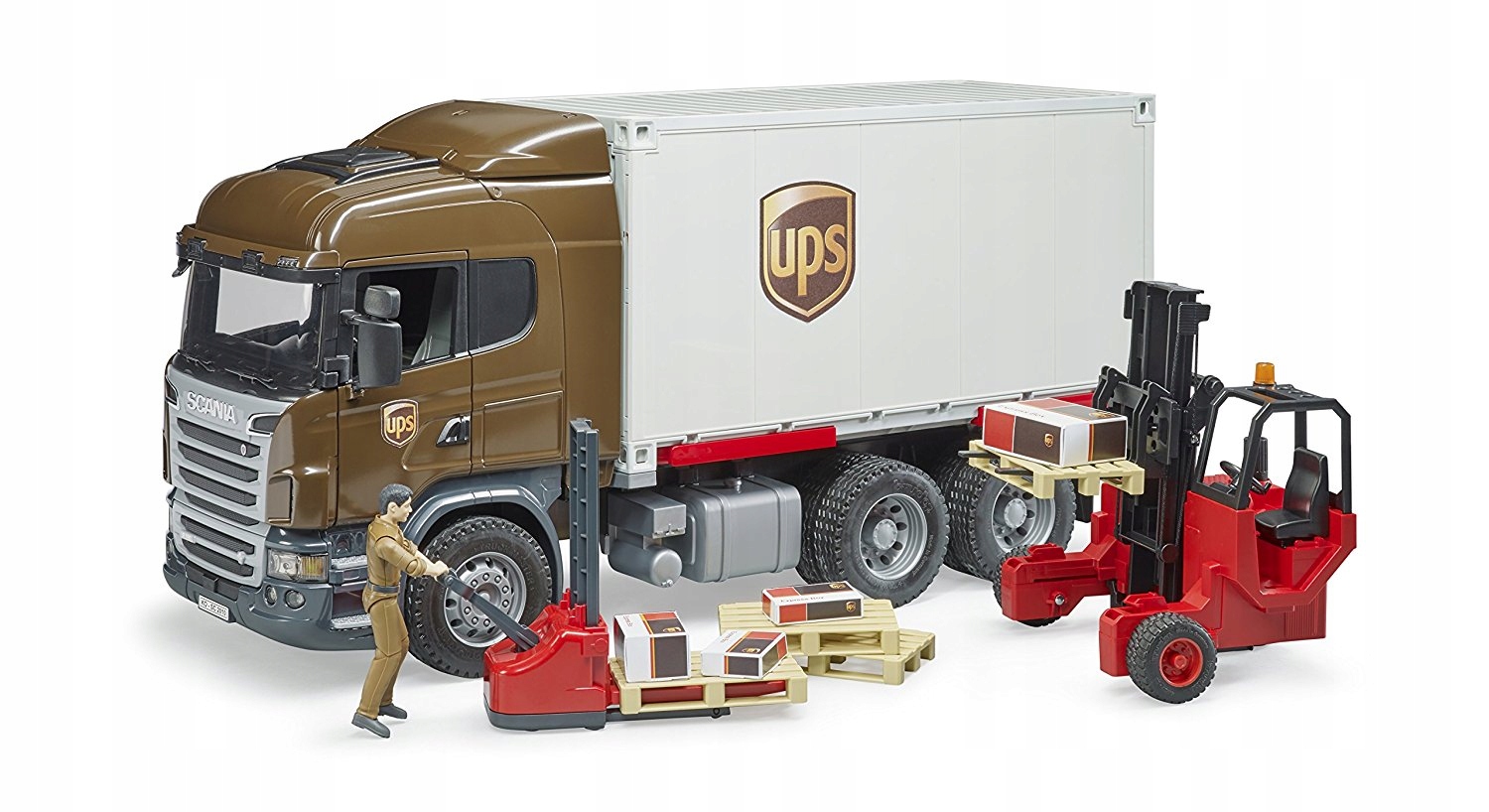Bruder 03581 Scania R kurier Ups z podnośnikiem-Zdjęcie-0
