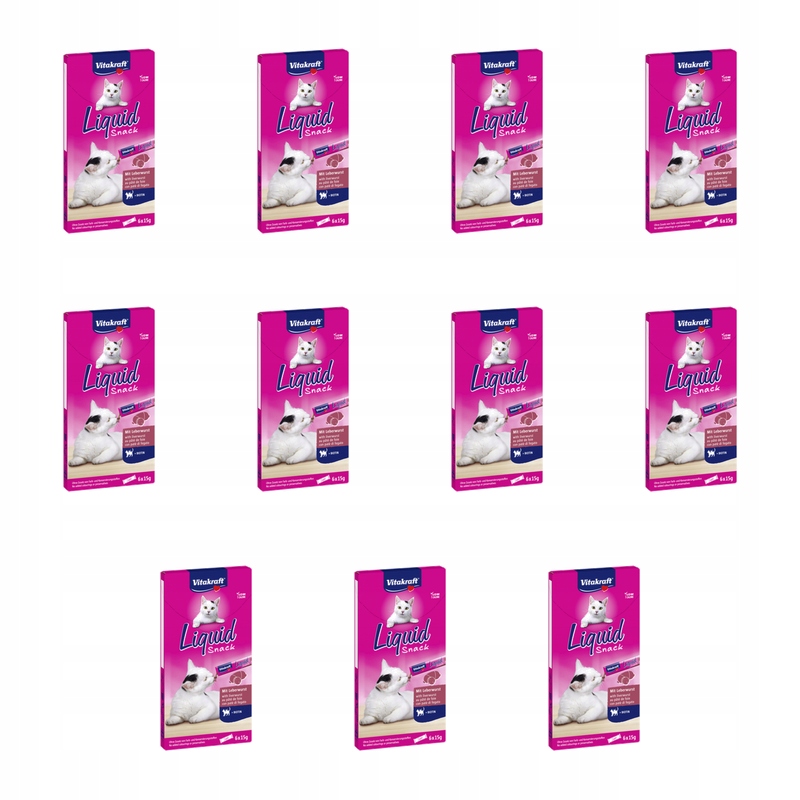 Vitakraft Cat Liquid Snack 6x15g játra+biotin X11