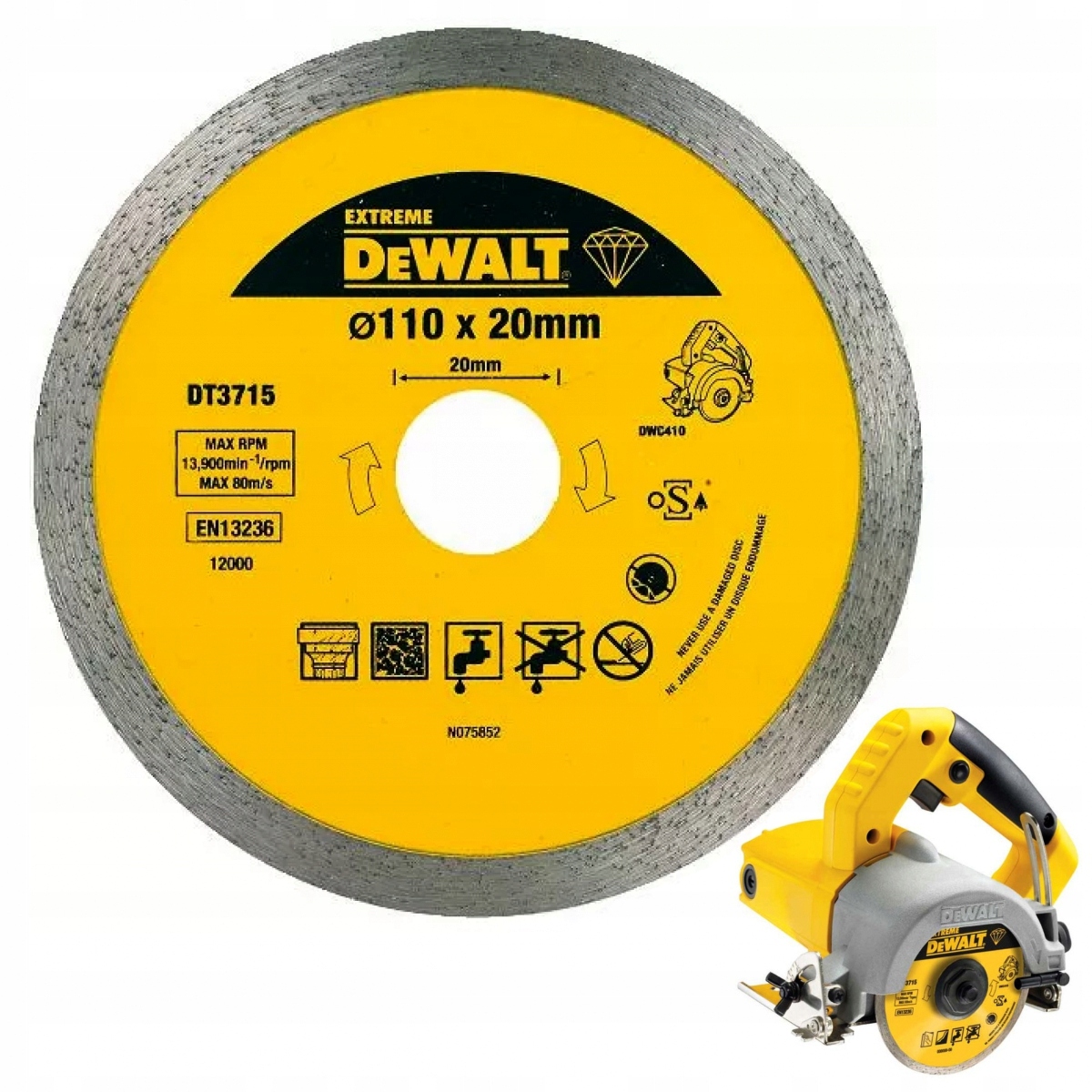 

Tarcza diamentowa Dewalt DT3715 110mm do DWC410
