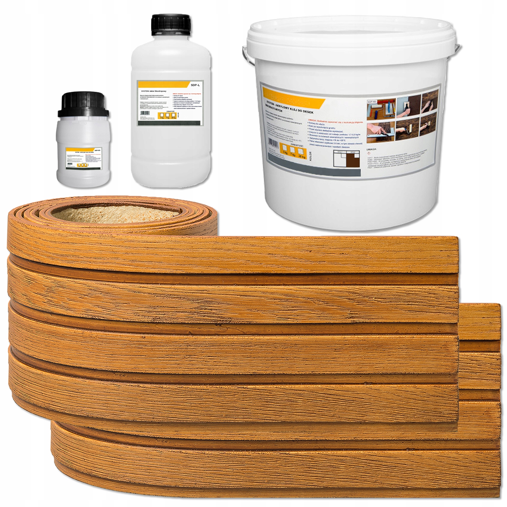 Elastické fasádní lamely Lamel Zlatý Dub komplet sada 1 m²