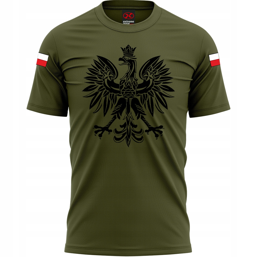 KOSZULKA PATRIOTYCZNA Z ORŁEM ZIELEŃ WOJSKOWA eXtremewear