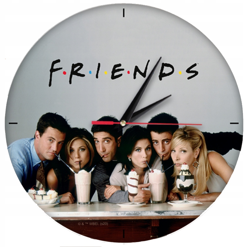 

Zegar Ścienny Matowy Friends Wielobarwny