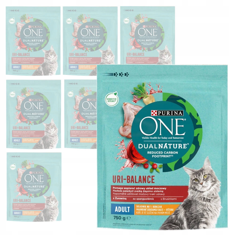 Purina One Dual Nature Uri-balance Adult Krmivo Pro Kočky S Kuřecím Masem 8x750 g