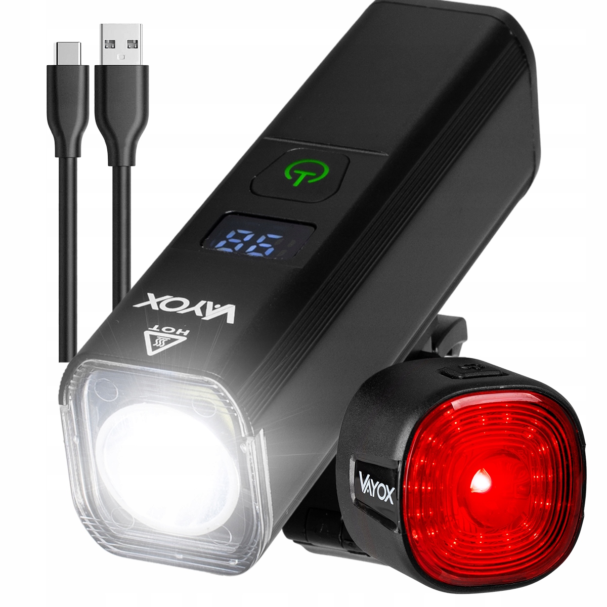Přední A Zadní Světlo Na Kolo Pro Led Usb Kolo Vayox