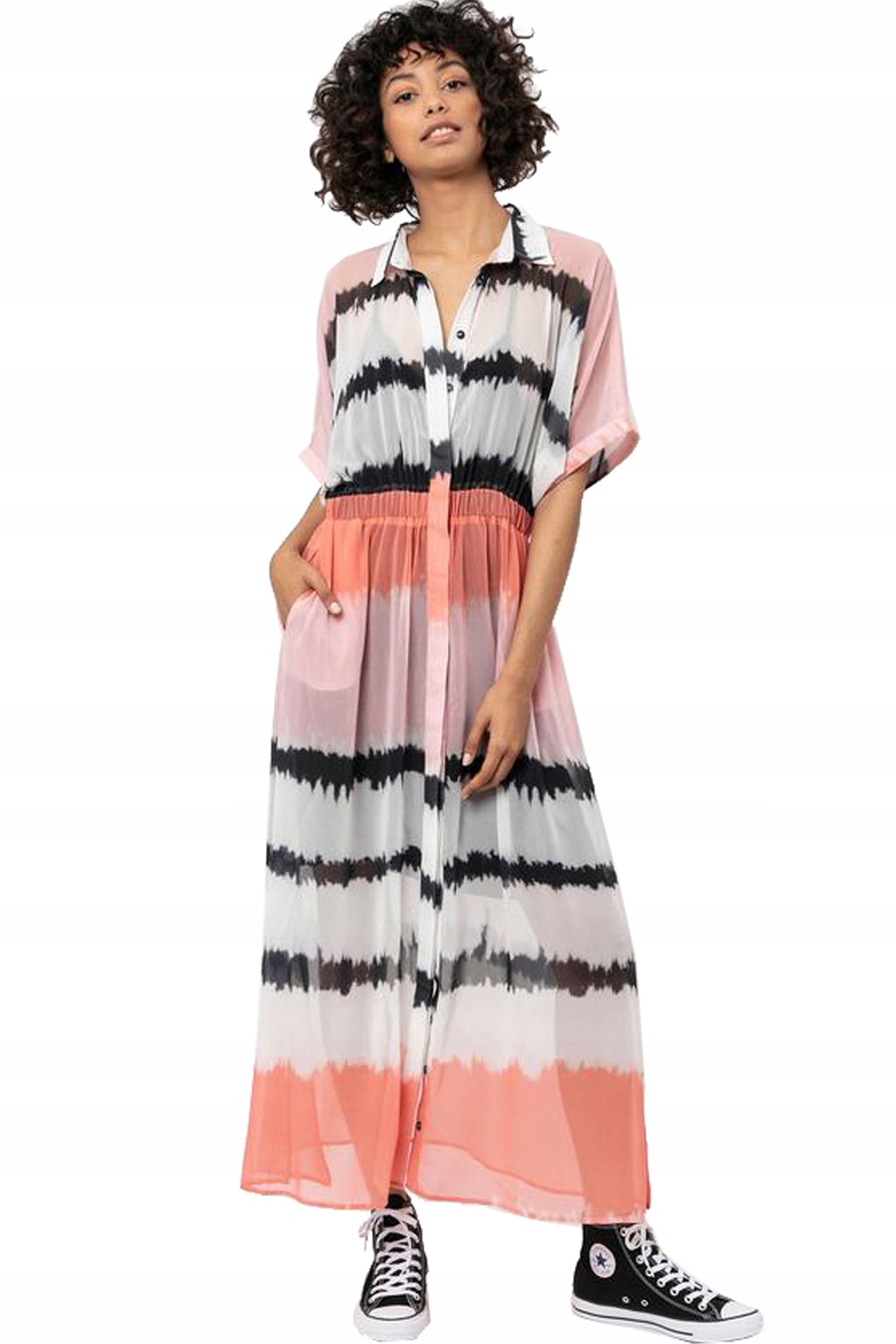 Religion Barevná Šaty MIDI Vzor (38)