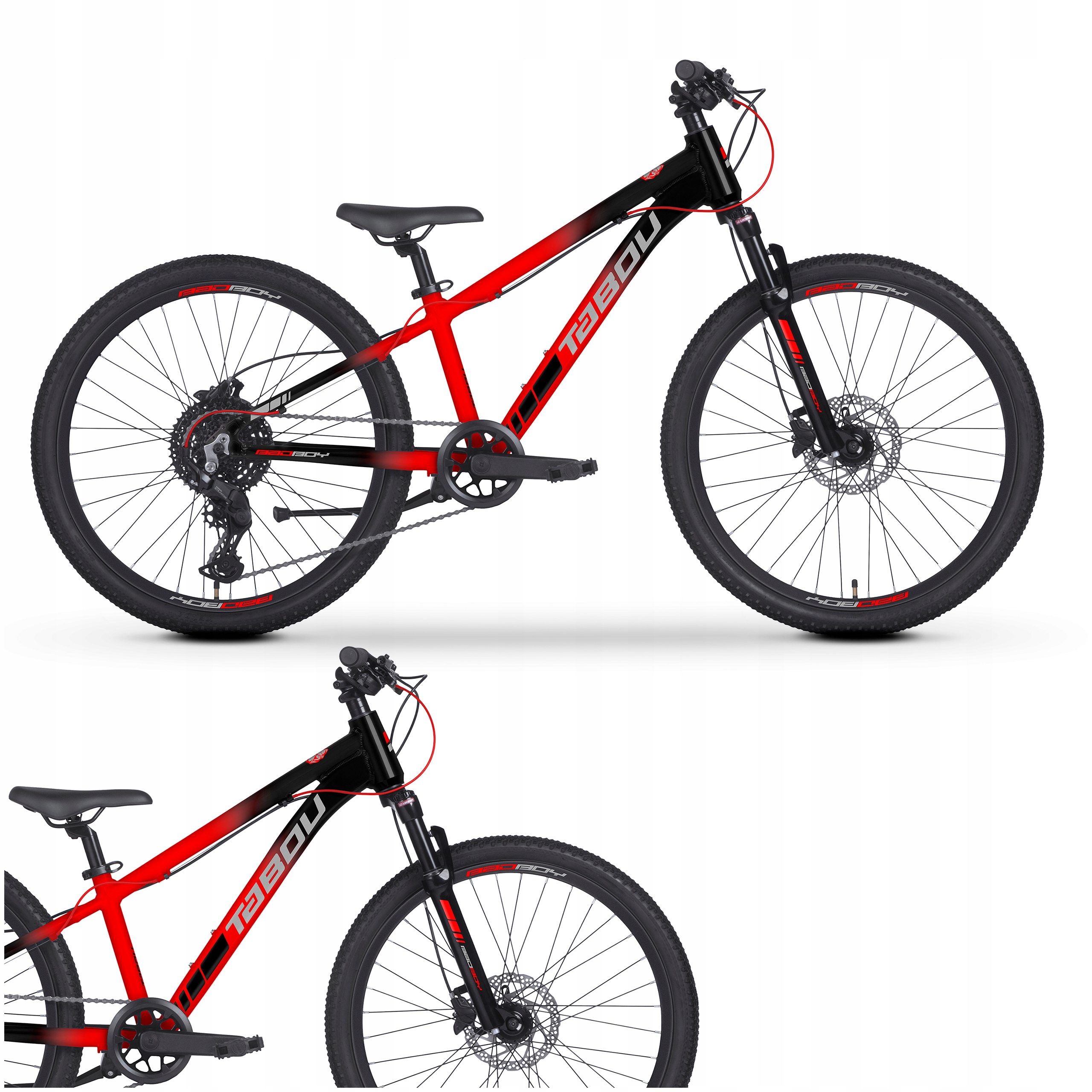 Rower Dziecięcy Mtb Górski 24 Cali 9 Biegów Shimano Amortyzacja 125–145CM