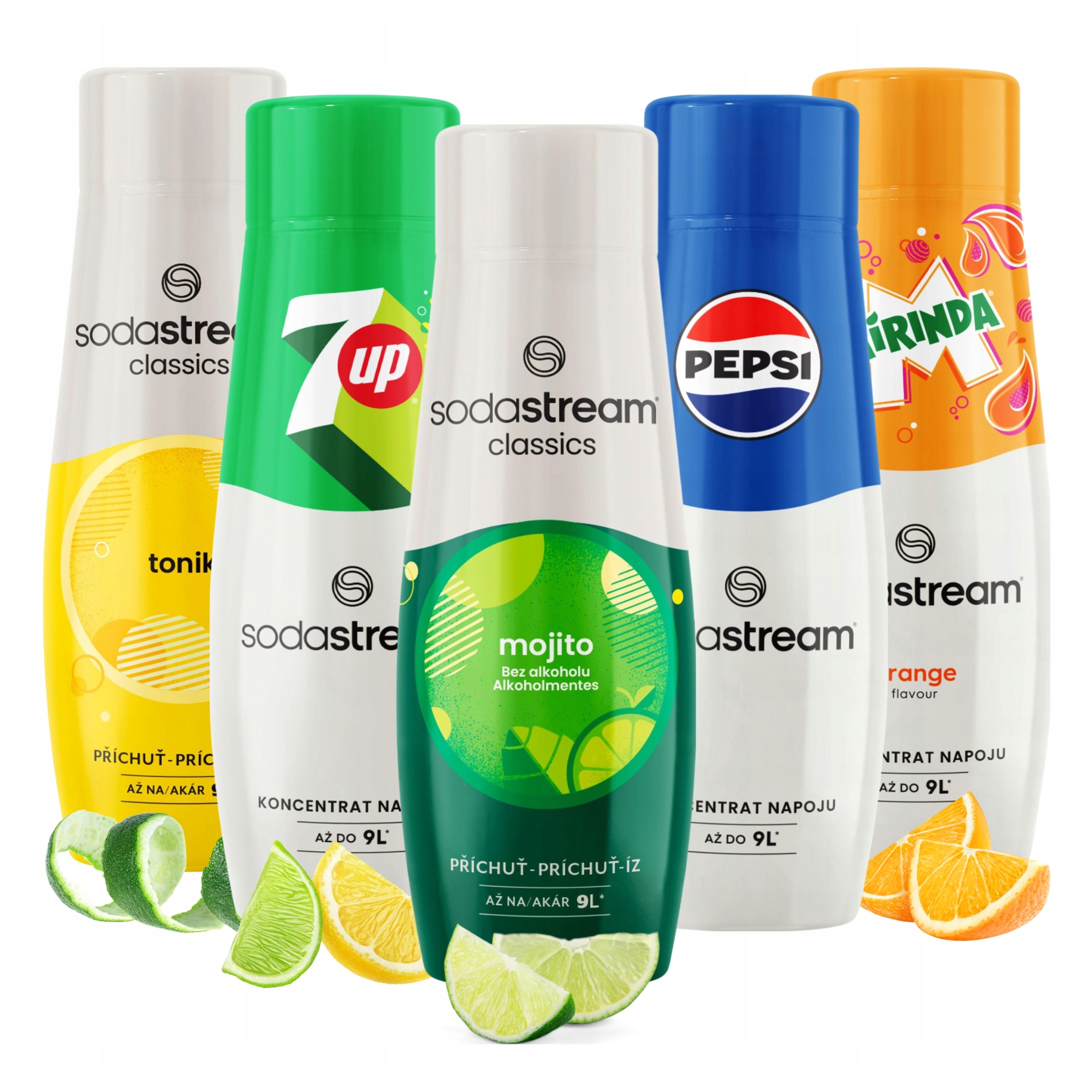 Sada 5 ks sirupů Chuťových pro saturátor perlivé vody SodaStream