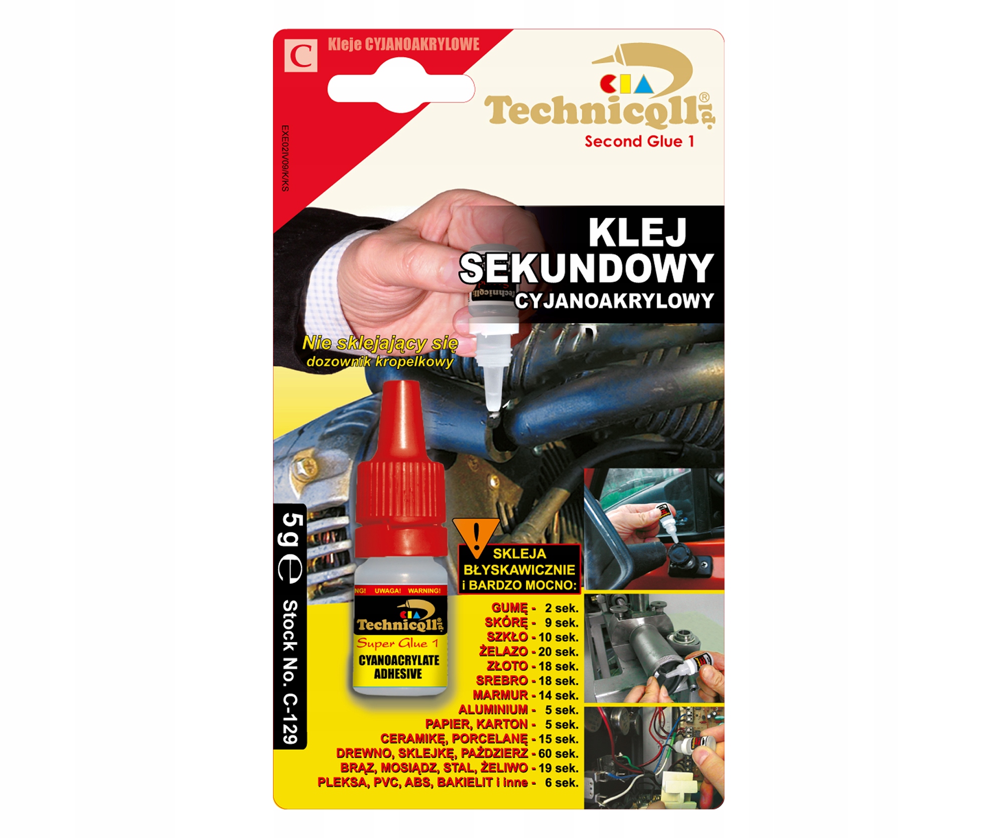 

Technicqll 129 klej cyjanoakrylowy sekundowy 5 g