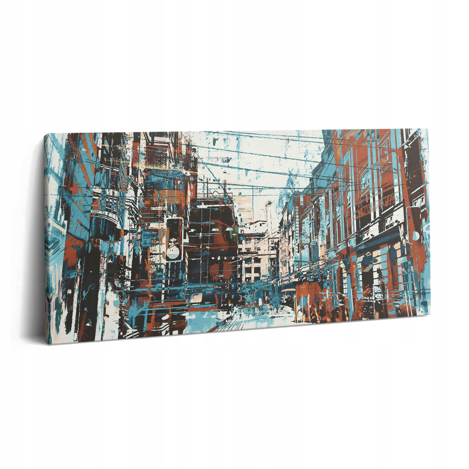 Obraz na zeď Canvas Dřevěný rám do kuchyně Pouliční umění 140x70 cm