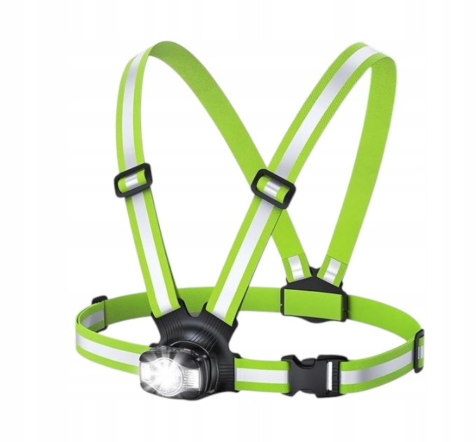 Lampka Led Na Klatkę Piersiową Szelki Odblaskowe Do Biegania Rower Spacer