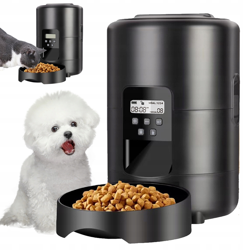 Levně LCD Automatický Dávkovač Krmiva Pro Psa Kočku 2 L, Pravidelný A Množstevní