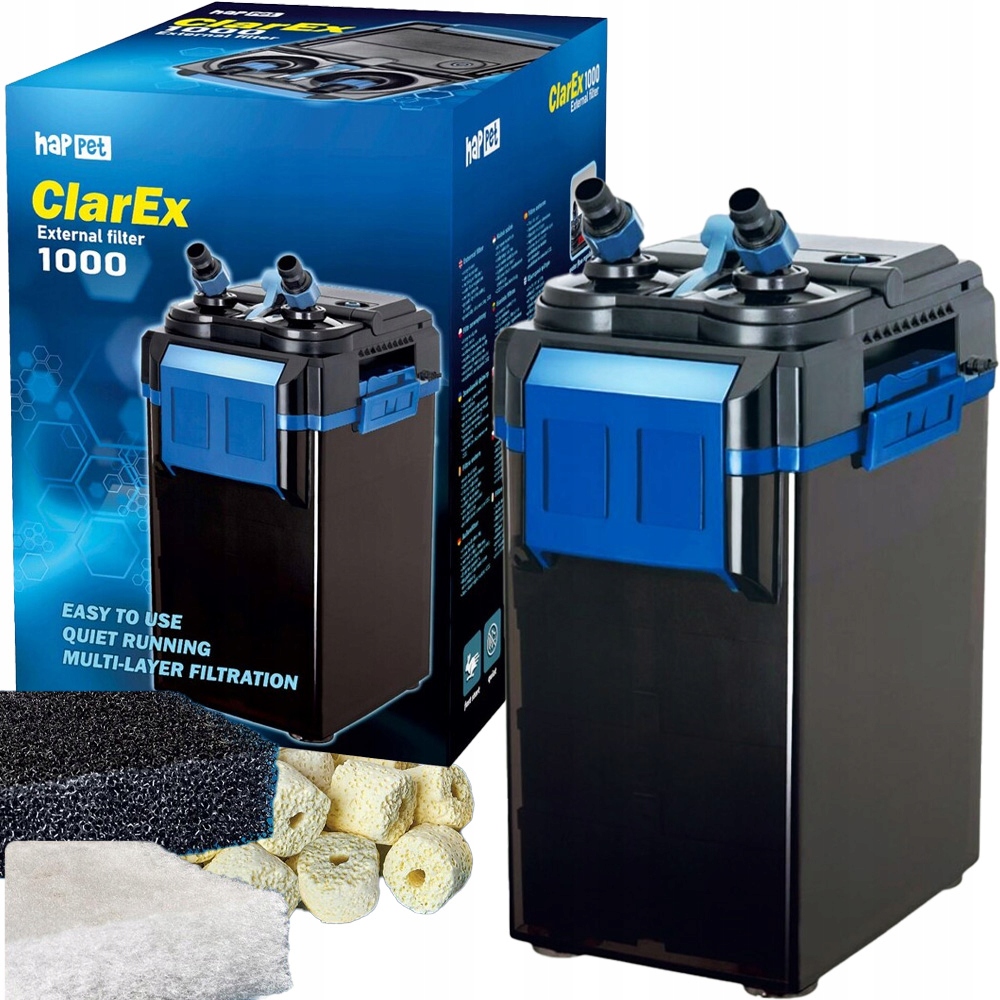 Vnější kelímkový filtr ClarEx 1000 l/h pro akvária 200-400 l Tichý