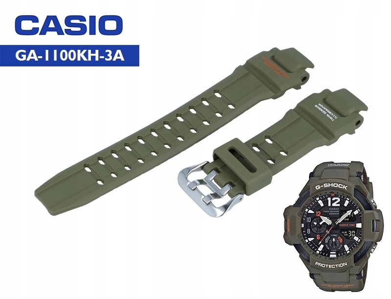 Zelený Pásek Casio GA-1100KH-3A GA1100KH-3 GA1100