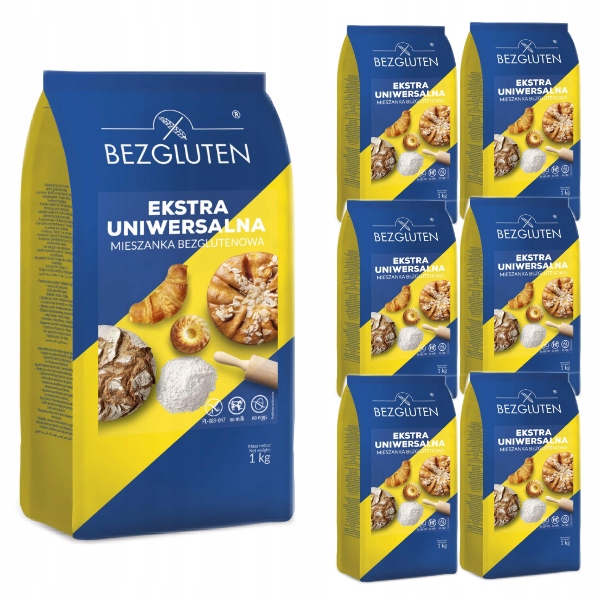 6x Extra univerzální bezlepková směs 1 kg Bezgluten