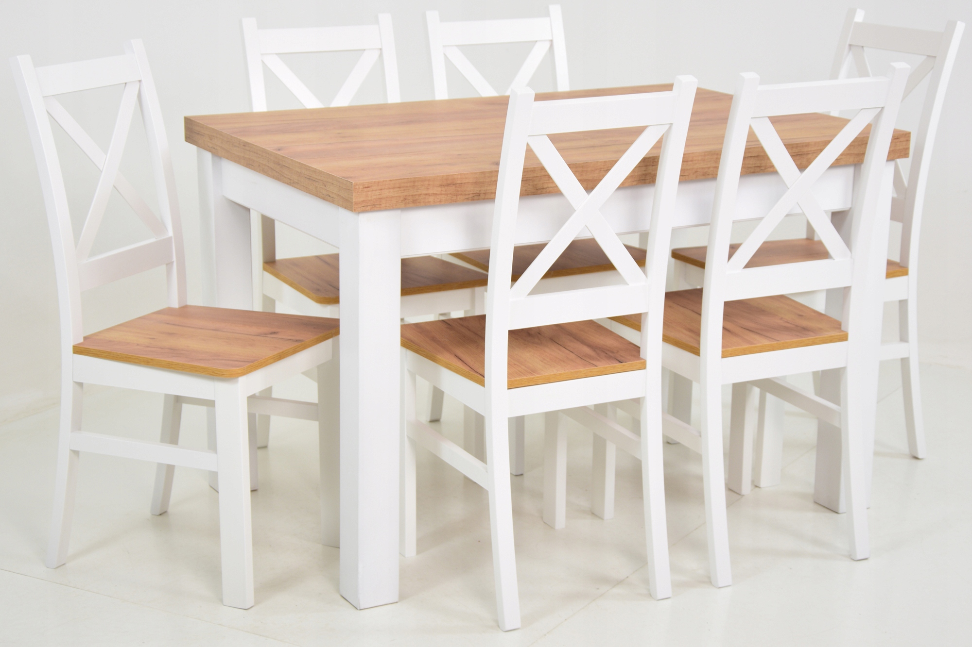 Masywny Rozkładany stół SKANDYNAWSKIE krzesła 6szt Marka Grande Meble