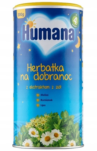 HUMANA HERBATKA NA DOBRANOC PO 4 MIESIĄCU 200g