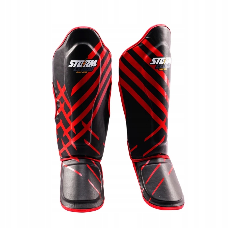 StormCloud Ochraniacze na piszczele Lynx Czarno-Czerwone L