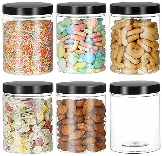 

Słoiki Słoik Plastikowy Pojemnik Makaron 1L 6szt