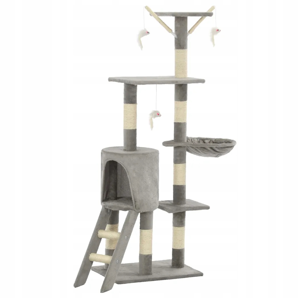 Levně Škrabadlo pro kočky se sisalovými sloupky, 138 cm, š