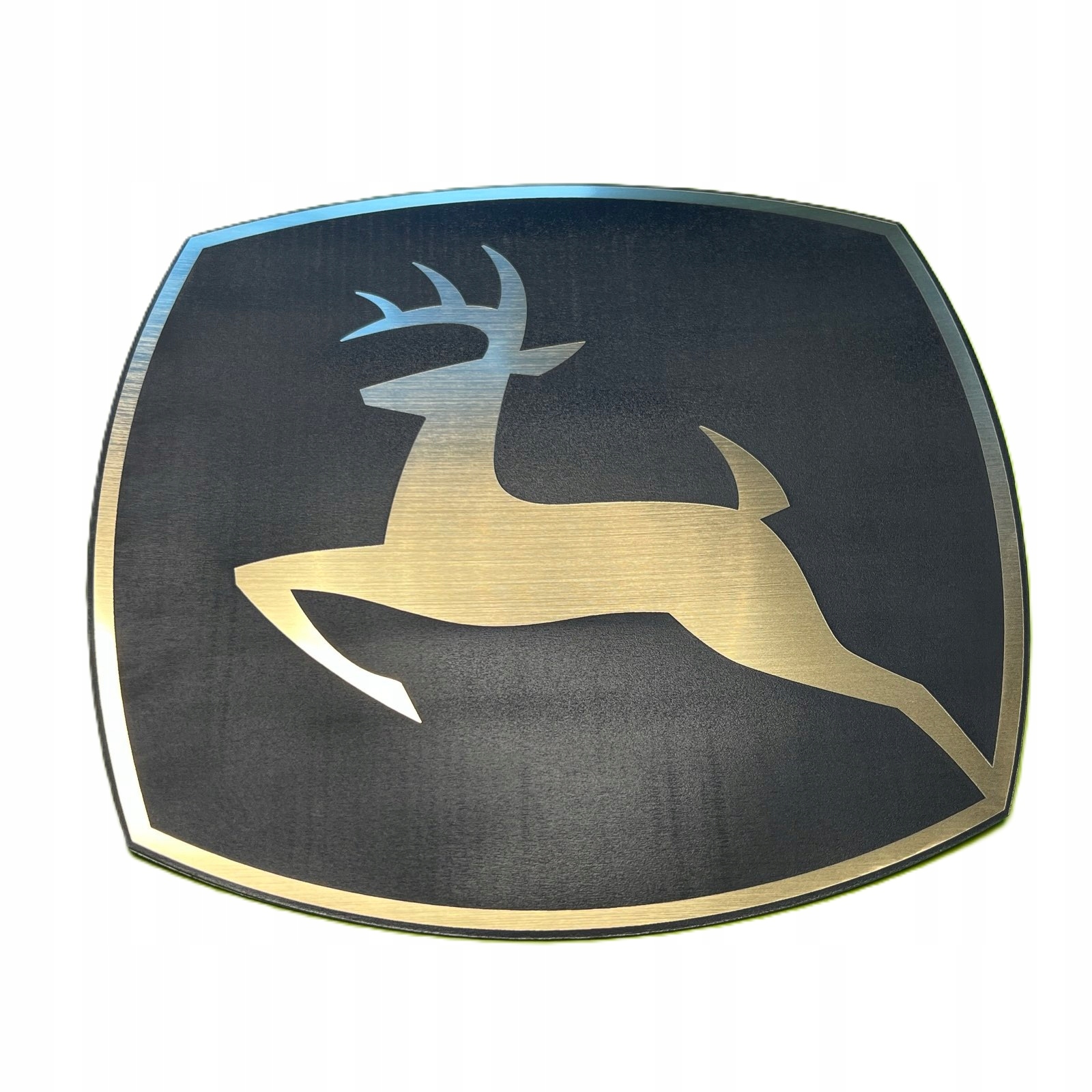 >>> John Deere 200x180 mm černo-zlatý Emblém Samolepka Logo Známka